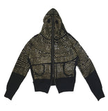 Studded Full Zip Mask Hoodie